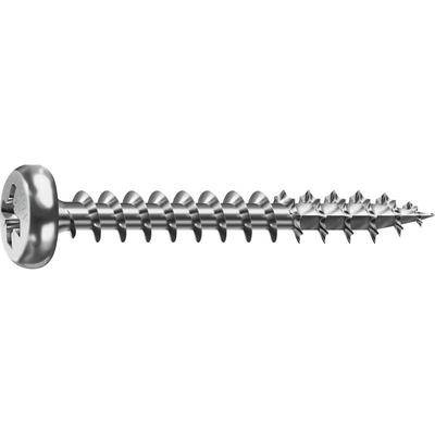 Halbrundkopf 3.0x 15 Vollgewinde Pozidriv 1 Wirox-Silber mit Bewertung, 1000 Stück - Spax Image