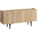 Buffet bas 4 portes Lawny 150cm Chêne clair - Chêne clair