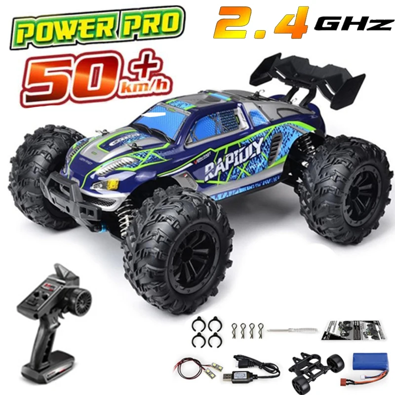 Wltoys RC voitures 2.4G 390 Moter course à grande vitesse avec LED 4WD dérive télécommande tout-terrain 4x4 camion jouets pour adultes et enfants