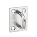 Stainless Steel Ceiling Hook Pad Eye Plate Hardware 46mmX36mmX28m - Silver Tone