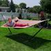 Sunnydaze Quilted Double Spreader Bar Hammock Bed with 15' Stand - Canyon Sunset - Hammock & 15-Foot Stand