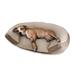 Beige Step In Dog Bed, 50" L X 39" W X 15" H, X-Large, Brown