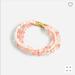 J. Crew Jewelry | Hp!Nwt J. Crew Quartz Flake Layered Bracelet. 7” Long. Item #B1287. | Color: Pink/White | Size: Os