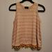 Anthropologie Tops | Anthropologie || W5 Tassel Tank Top | Color: Gold/White | Size: M