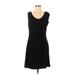 Elle Casual Dress - A-Line: Black Solid Dresses - Women's Size Medium