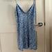 Zara Dresses | Blue Floral Zara Sun Mini Dress | Color: Blue | Size: S