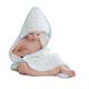 SwaddleDesigns Organic Cotton Hooded Towel, Mod Circles, Pastel Blue