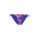 Old Navy Swimsuit Bottoms: Purple Floral Swimwear - Women's Size Small