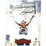 Gabriel Landeskog Colorado Avalanche Autographed 2022 Stanley Cup Champions 8" x 10" Raising Photograph