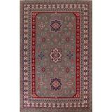 Geometric Kazak Oriental Area Rug Hand-knotted Traditional Wool Carpet - 9'11" x 13'0"