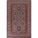 Geometric Kazak Oriental Area Rug Hand-knotted Traditional Wool Carpet - 9'11" x 13'0"