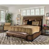 Maitland-Smith King Solid Wood Sleigh Bed Wood in Brown/Red | 64 H x 85 W x 96 D in | Wayfair 88-0181