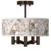 Giclee Glow Rosy Blossoms Ava 5-Light Bronze Ceiling Light