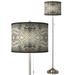 Sprouting Marble Brushed Nickel Pull Chain Floor Lamp