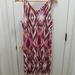 Athleta Dresses | Athleta Sleeveless Dress Size Medium Colorful. Midi | Color: Purple/White | Size: M