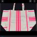 Victoria's Secret Bags | Large Stripe Tote | Color: Cream/Pink | Size: Os
