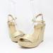 Michael Kors Shoes | Michael Kors #35659 Gold Wedges Heels (Us 8.5 Eu 38.5) | Color: Gold | Size: 8.5