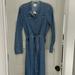 J. Crew Dresses | Jcrew Denim Dress Western Indigo Shirt Dress 4 New | Color: Blue | Size: 4