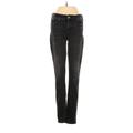 Express Jeans Jeggings - Mid/Reg Rise: Black Bottoms - Women's Size 2