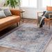 Dino 2'7" x 10' Traditional Natural Gray/Royal Denim/Gray/Multi Brown/Dark Beige/Tan/Dusty Sage/Light Beige/Charcoal/White/Ivory/Denim/Wheat/Ink Blue/Medium Gray/Peach Washable Runner - Hauteloom