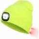 Ormromra - Bonnet avec lumière led à l'avant et à l'arrière,Lampe Frontale Rechargeable usb avec 3