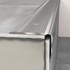 PROVISTON Treppenkantenprofil 40 x 30 x 1200 mm Aluminium Winkelprofil Silber