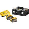 Set di batterie Dewalt da 216 Wh con 2 batterie da 12,0 Ah + caricabatterie in confezione t Stak