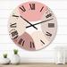 Designart 'Minimal Botanical Design With Pastel Organic Shapes I' Mid-Century Modern wall clock