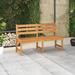 vidaXL Patio Bench 59.1" Solid Teak Wood - 59.1" x 23.2" x 35.4"