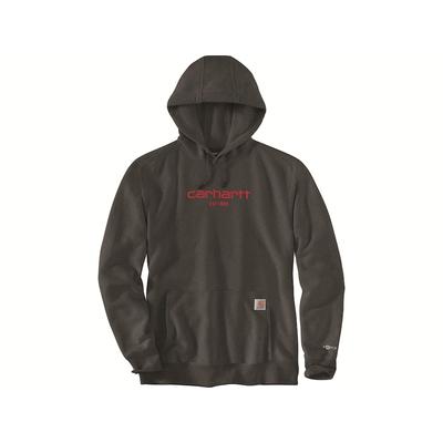 Carhartt Men's Force Relaxed Fit Lightweight Logo Graphic Hoodie, Carbon Heather SKU - 592489