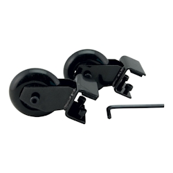 Securit® Rollen für Displays – Schwarz – Silikon & Metall – Set mit 2 – Für Infoständer Image
