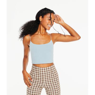 Aeropostale Womens' Seriously Soft Cropped Bungee Cami - Blue - Size M - Cotton