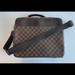 Louis Vuitton Bags | Louis Vuitton Damier Ebene Porte Ordinateur Saban Brown Canvas Messenger Bag | Color: Brown | Size: 14”X3.5”X11.5”