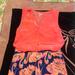 Lilly Pulitzer Tops | Lily Pulitzer Top Medium/Shorts 00 | Color: Blue/Pink | Size: 00