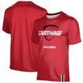 Men's ProSphere Red Carthage Firebirds Grandpa Logo Stripe T-Shirt