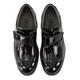 Boys Patent Synthetic Leather Dress Shoes Strap Brogue Formal Wedding Pageboy Footwear Size UK Youth 2.5 - EU 35 Black