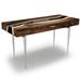 Arditi Collection Harmonia River Solid Wood Desk Wood/Metal in Gray | 29.5 H x 55 W x 23.6 D in | Wayfair ARD-007-SATIN-CHROME