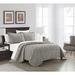 New York & Company Cotton Blend Quilt Set Polyester/Polyfill/Cotton in Gray | King Quilt +2 King Shams | Wayfair BQS30313-WR