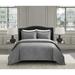 New York & Company Cotton Blend Quilt Set Polyester/Polyfill in Gray | King Quilt + 6 Additional Pieces | Wayfair BQS30528-BIB-WR