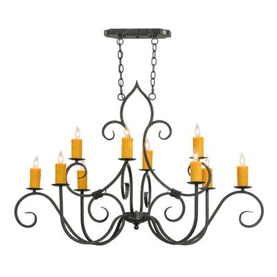 "48""L Clifton 10 LT Oblong Chandelier - Meyda Lighting 149373"