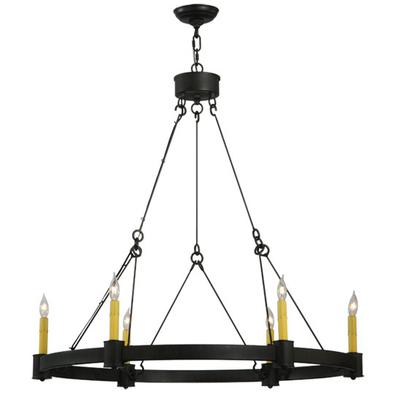 "35.75""W Kenosha 6 LT Chandelier - Meyda Lighting 131085"