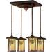 "21.5""W Fulton Winter Pine 4 LT Semi-Flushmount - Meyda Lighting 51762"