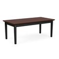 Lesro Amherst Steel Waiting Reception Coffee Table Metal Frame 20x40" High Pressure Laminate Top Wood/Metal in Black/Brown | Wayfair AS0840.SBK.TCW