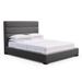 Tandem Arbor Boyd Horizontal Channel Panel Bed Upholstered/Polyester in Gray | 52 H x 71.5 W x 92.5 D in | Wayfair 108-11-QUE-20-ST-BV-GH-BL