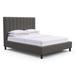 Tandem Arbor Highline Vertical Channel Panel Upholstered Bed Linen in Gray | 55.75 H x 49.5 W x 87.5 D in | Wayfair 109-11-TWN-19-ST-KL-GH-BL