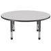 Factory Direct Partners Round T-Mold Adjustable Height Activity Table w/ Chunky Legs Laminate/Metal | 30 H in | Wayfair 10045-GYBK