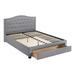 Red Barrel Studio® Gurdas Tufted Low Profile Storage Platform Bed Upholstered/Polyester in Gray | 46 H in | Wayfair