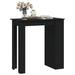 Latitude Run® Bar Outdoor Table Kitchen Pub Bistro Table w/ Storage Rack Engineered Wood in Black | 40.7 H x 19.7 W x 19.7 D in | Wayfair