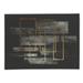 White 60 x 36 W in Area Rug - East Urban Home Rectangle Abstract Machine Made Power Loom Indoor/Outdoor Area Rug in Gray/Gold/Black | Wayfair