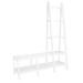 17 Stories Ladder Bookcase Wood in White/Brown | 72.2 H x 16.53 W x 55.78 D in | Wayfair B672FC3191BC46B6B949077E92A1036C